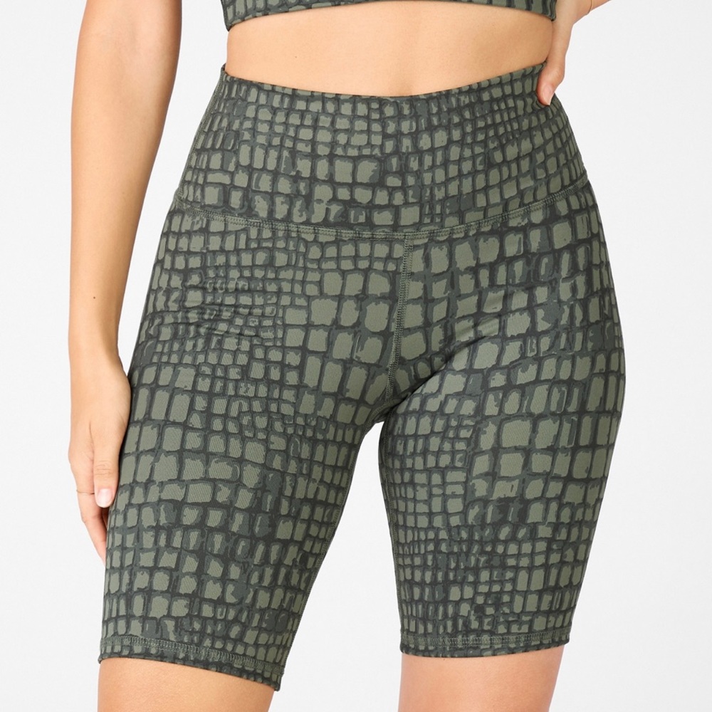 fabletics crocodile biker shorts